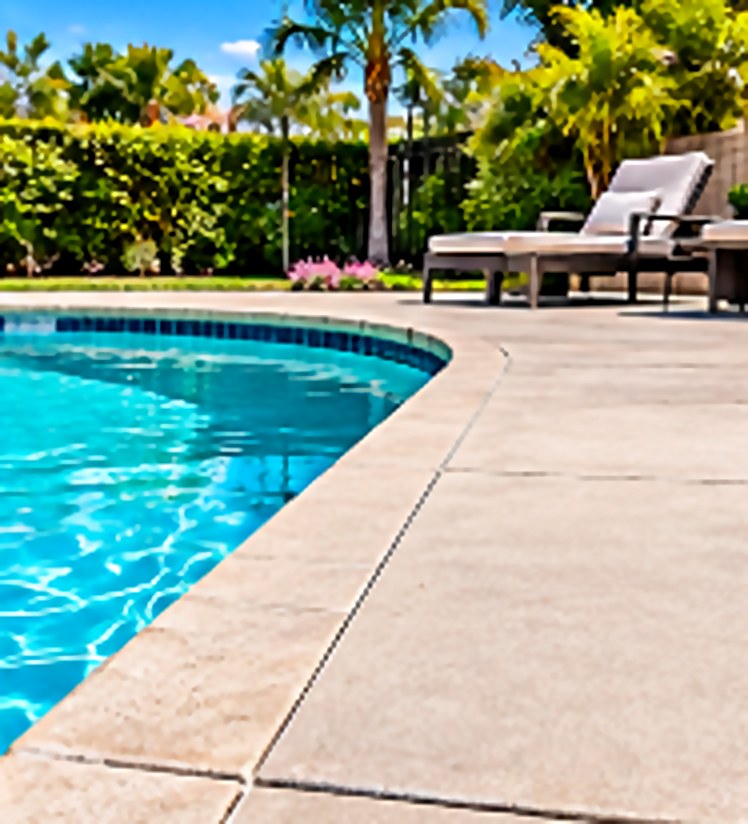 Torrance pool deck after concrete leveling