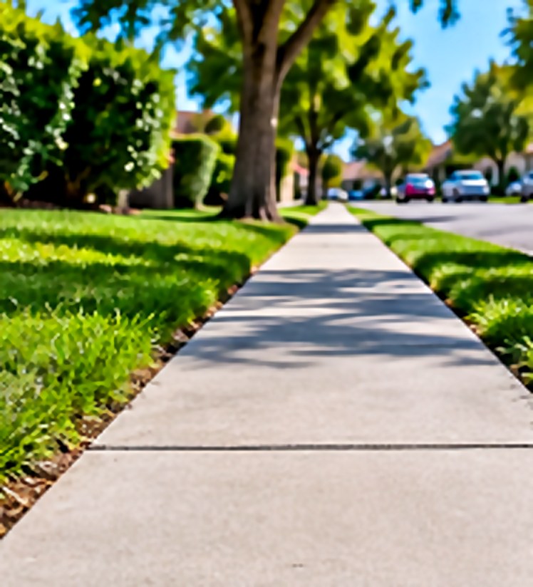 Torrance sidewalk after concrete leveling