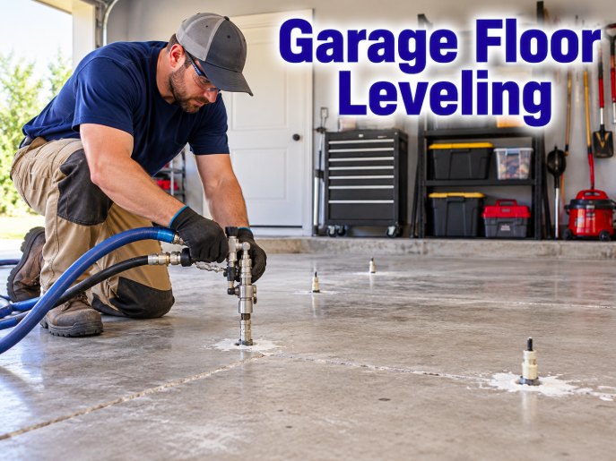 Garage Floor Leveling process in Torrance