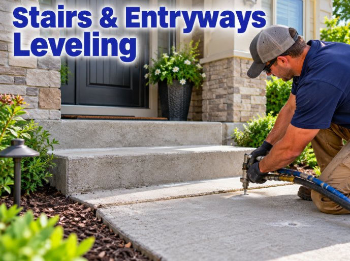 Stairs & Entryways Leveling process in Torrance